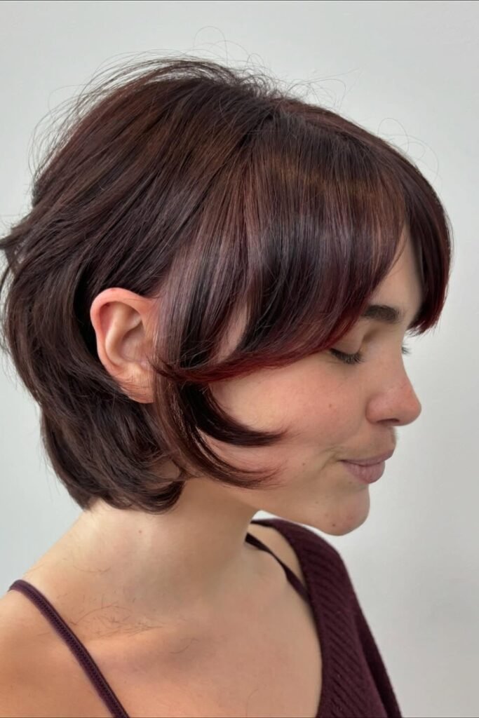 Stacked Layered Bob with Curled Face-Framing Pieces