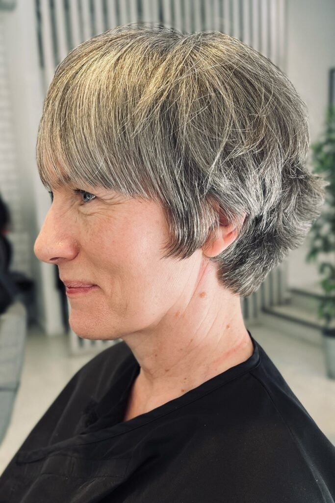 Straight Micro-Bob with Blunt Eye-Grazing Fringe
