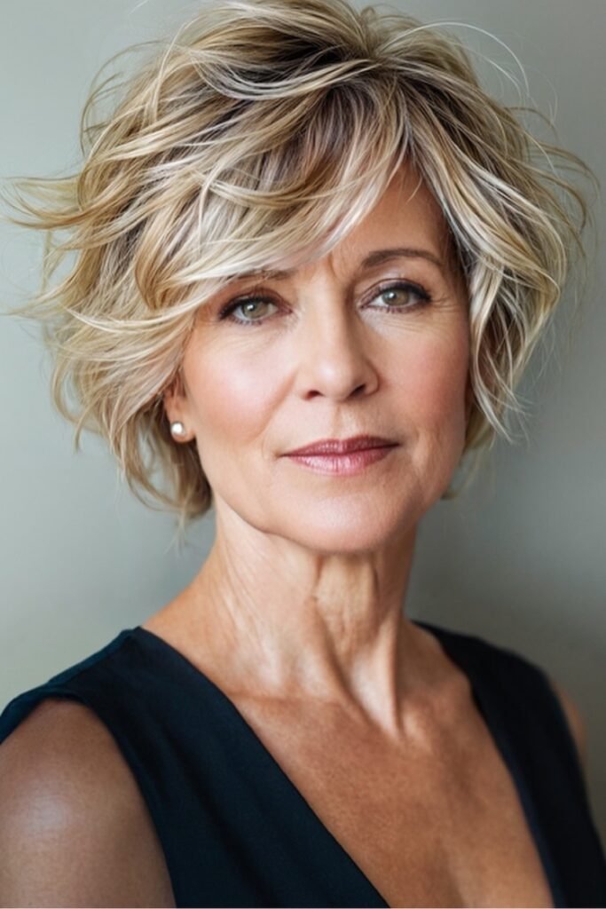 Textured Blonde Pixie-Bob with Wispy Layers