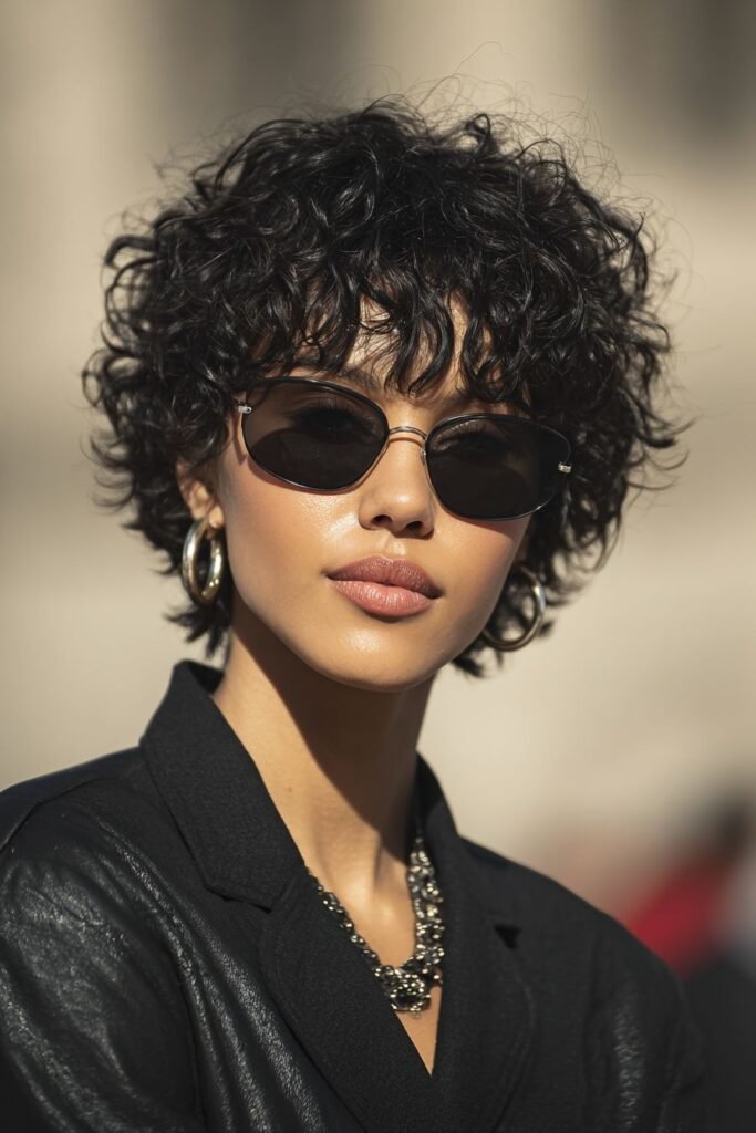 Textured Chin-Length Bob with Soft Side-Swept Bangs