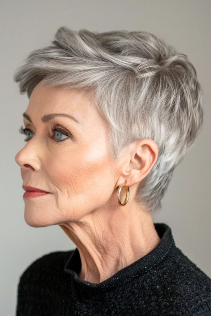 Textured Spiky Pixie with Tapered Sides
