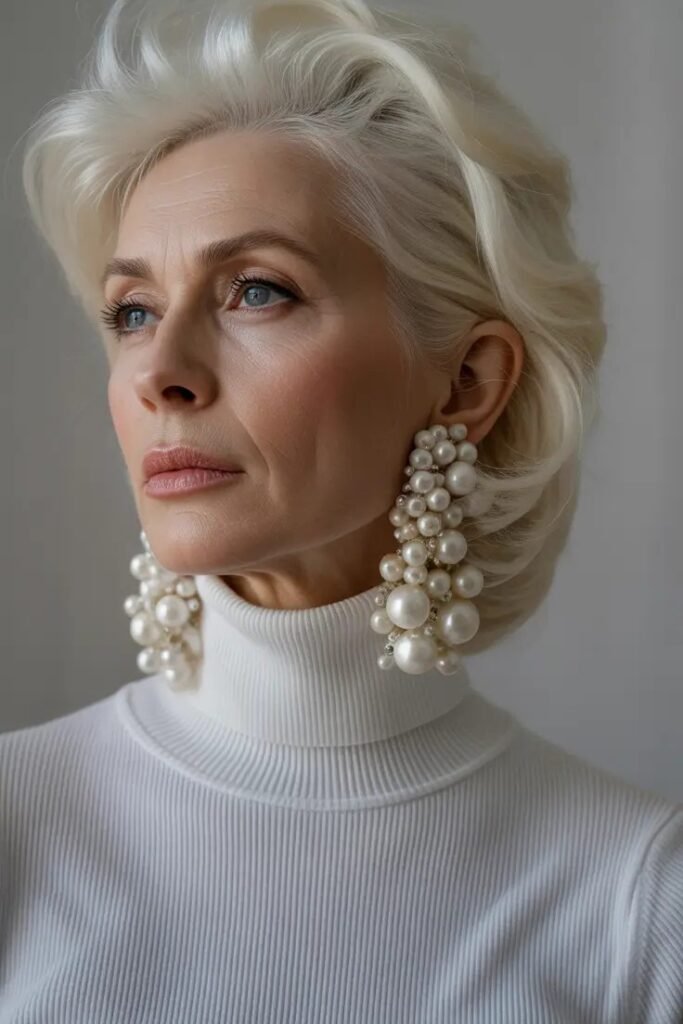 Voluminous Brushed-Back Waves with High-Crown Lift