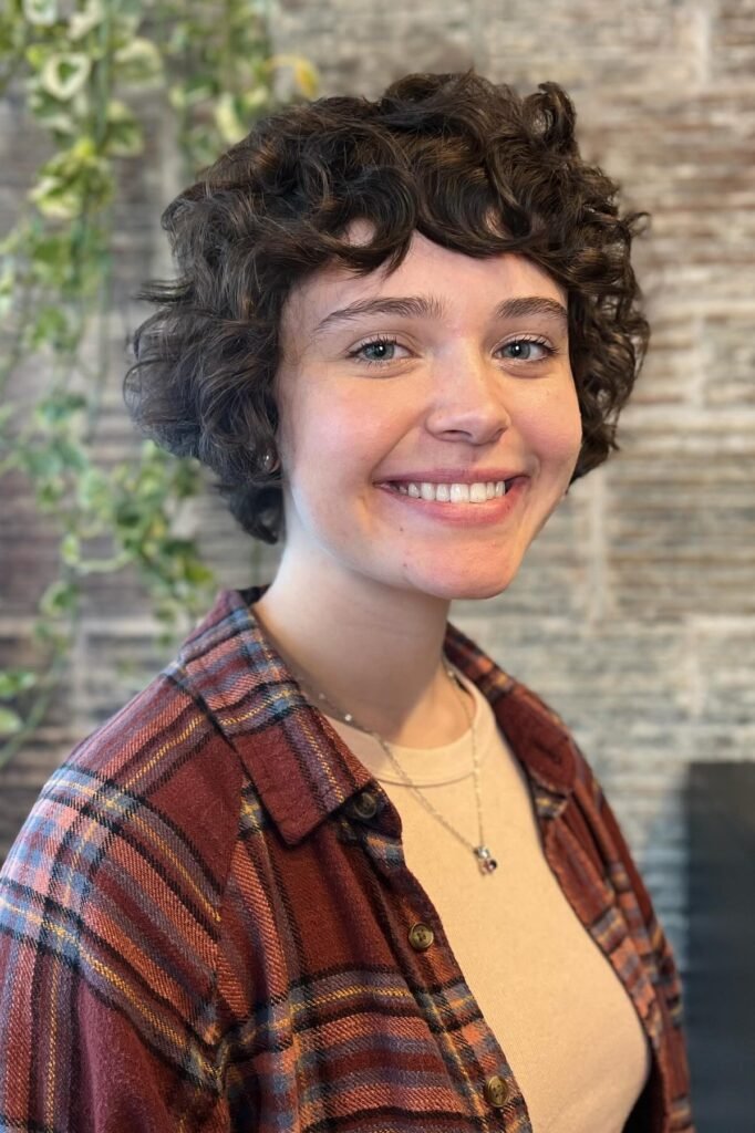 Voluminous Curly Crop with Textured Layers