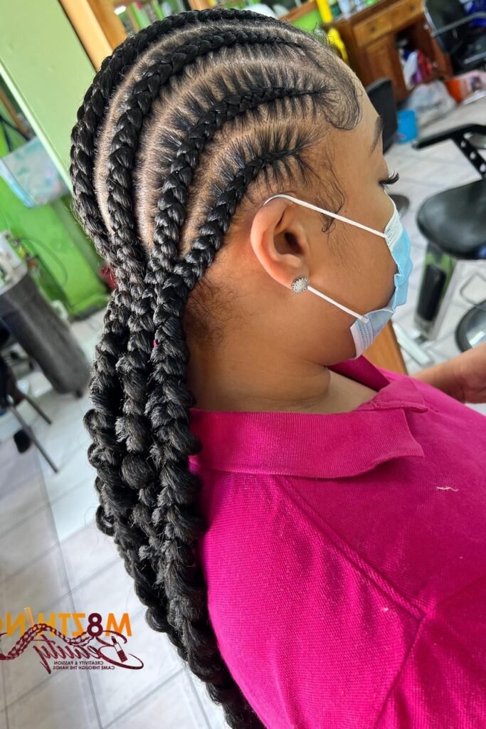 Voluminous Jumbo Stitch Braids with Tapered Ends
