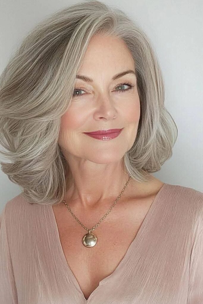 Voluminous Layered Cut with Outward-Curled Ends