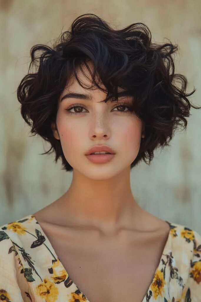 Voluminous Layered Pixie Cut with Tapered Sides