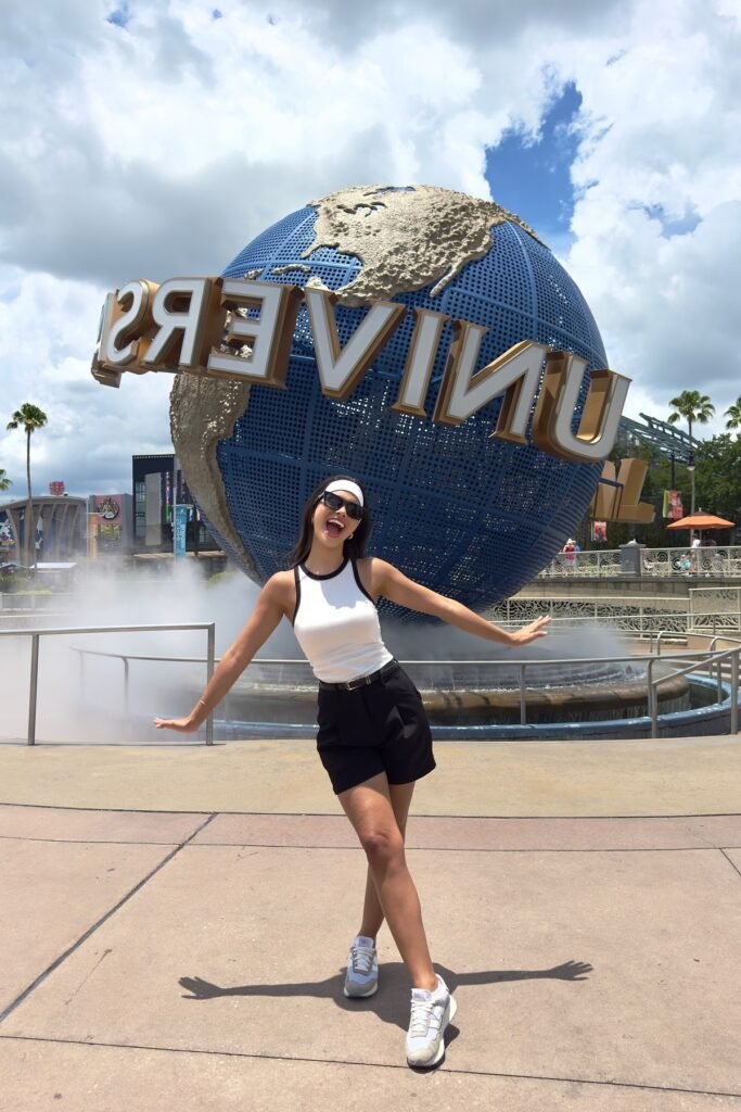 White Contrast Trim Tank Top + Black Tailored Shorts + White Sneakers + White Headband