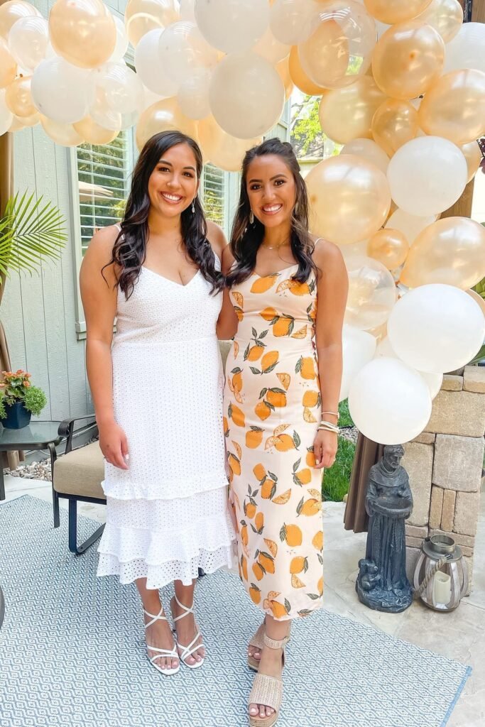 White Eyelet Ruffle Midi Dress + White Strappy Sandals