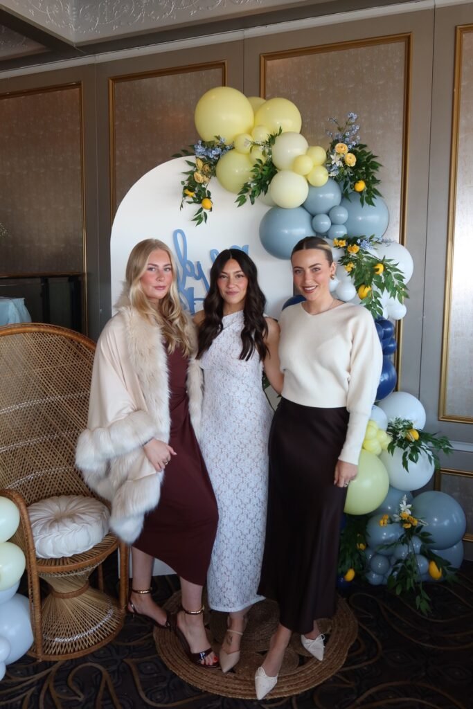 White High-Neck Lace Column Dress + Nude Pointed-Toe Flats