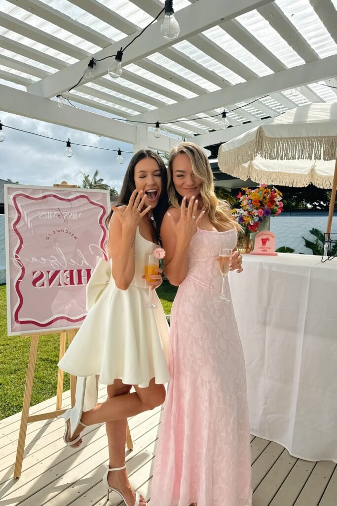 White Satin Fit-and-Flare Mini Dress with Back Bow + White Ankle-Strap Heels