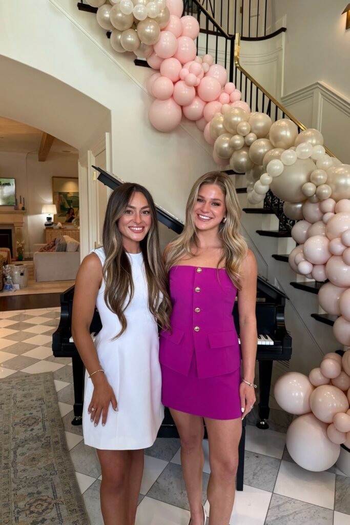 White Sleeveless Mini Dress + Gold Bracelet