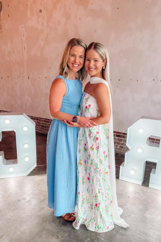 White Strapless Column Dress with Wildflower Embroidery + White Cape
