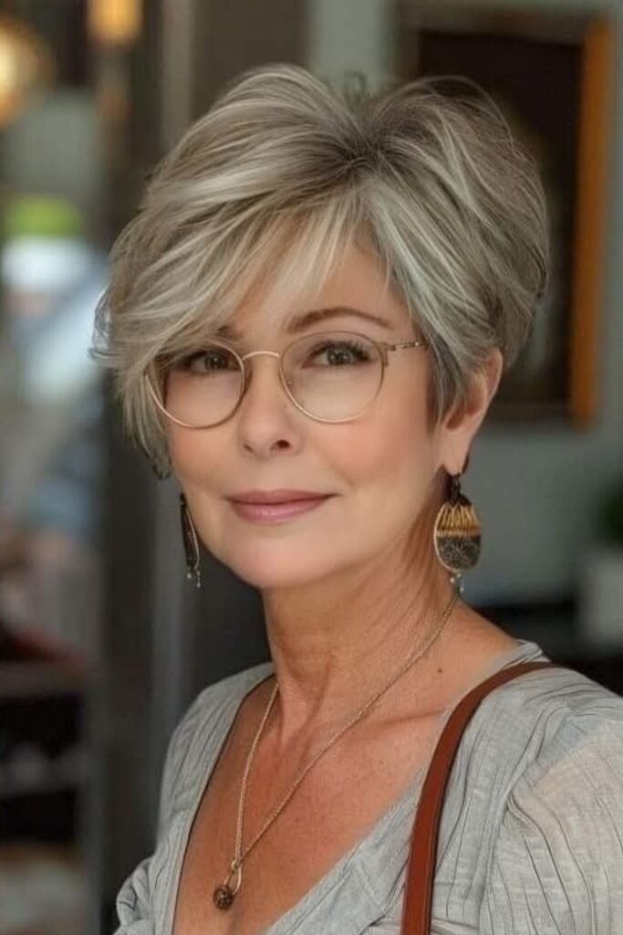 Wispy Layered Pixie-Bob with Round Frames