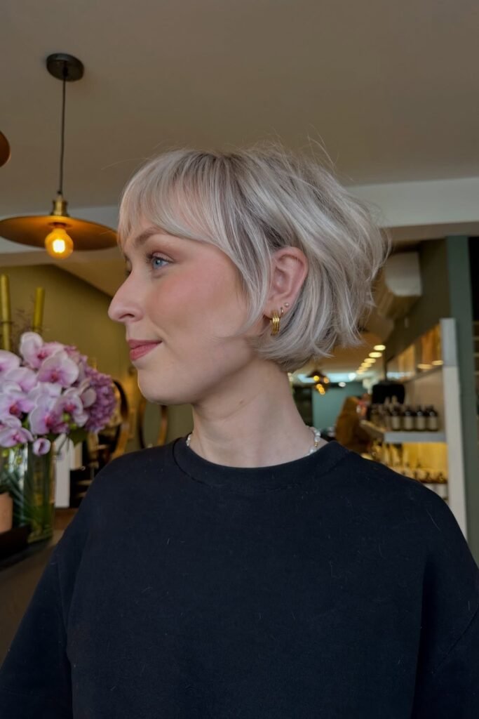 Wispy Platinum Pixie-Bob with Thin Airy Bangs