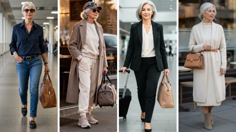 20 Airport Outfit for Women Over 50 Ideas That Are Comfortable and Chic