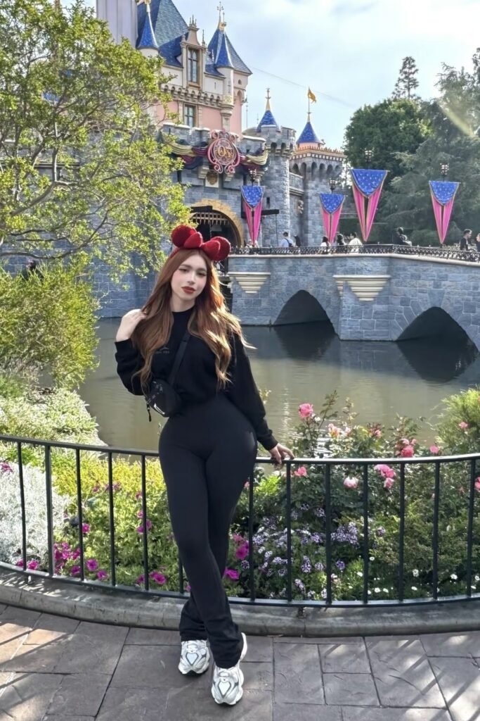 Black Long Sleeve Crewneck + Black High Waisted Yoga Pants + White Chunky Sneakers