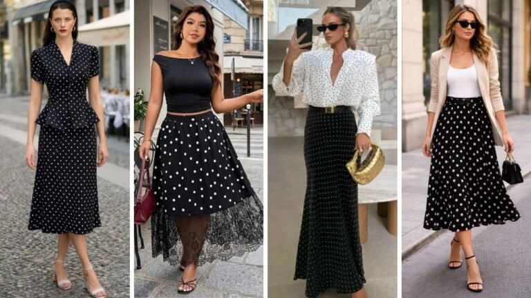 20 Black Polka Dot Skirt Outfit Ideas That Are Chic and Versatile