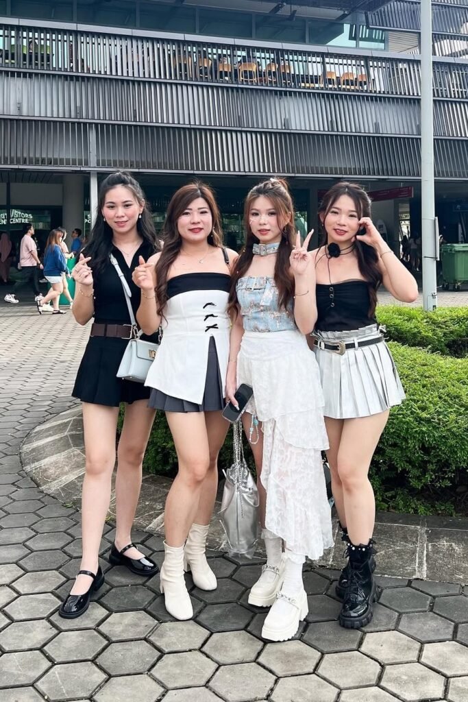 Black Sleeveless Top + Black Mini Skirt + Black Mary Janes