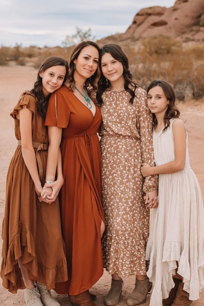 Brown Wrap Dress + Solid Brown Maxi Dress + Floral Maxi Dress + White Sleeveless Dress
