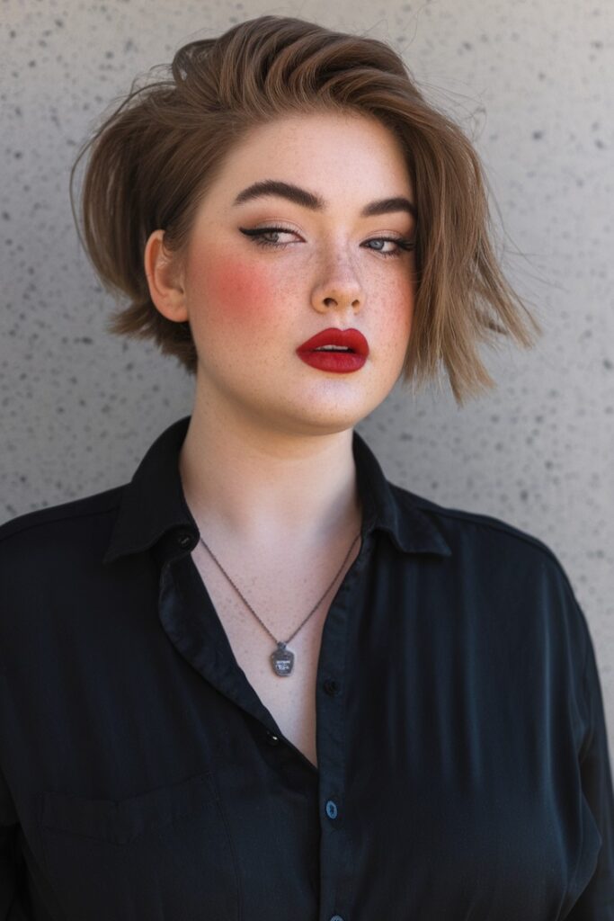30. Choppy Asymmetric Short Bob with Bangs