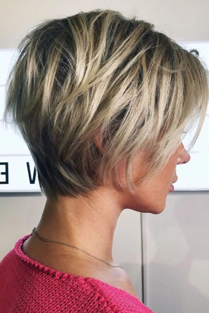 Choppy Multi-Tonal Blonde Bob with Layered Texture