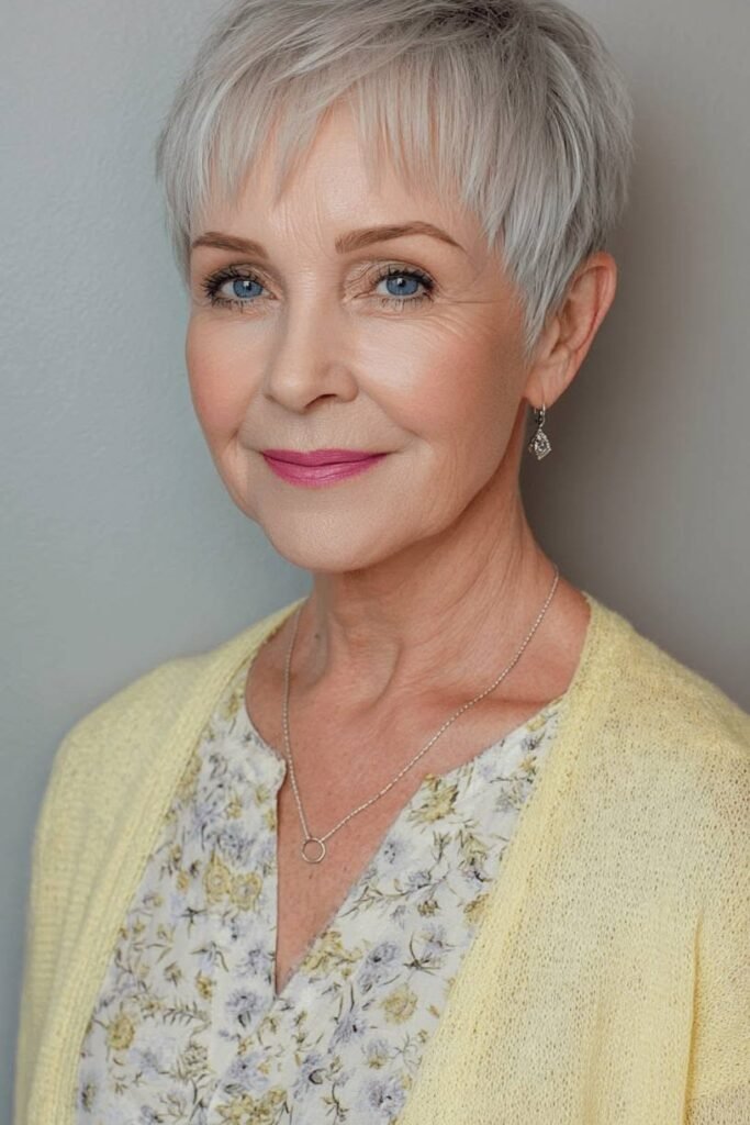 Classic Neat Pixie with Fine Feathered Layers