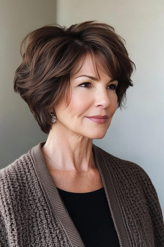 Classic Rounded Bob with Soft Face-Framing Layers