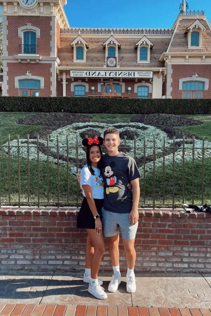 Dark Grey Mickey Graphic T Shirt & White Graphic T Shirt + Light Grey Shorts & Black Mini Skirt + White Sneakers