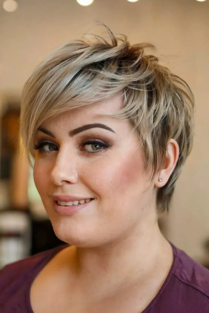 Edgy Spiky Pixie with Platinum Accents