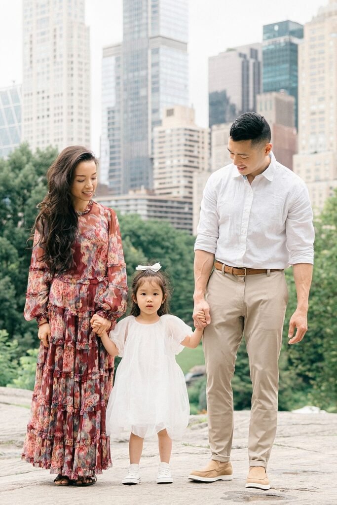 Floral Maxi Dress + White Dress + White Button Down + Khaki Chinos