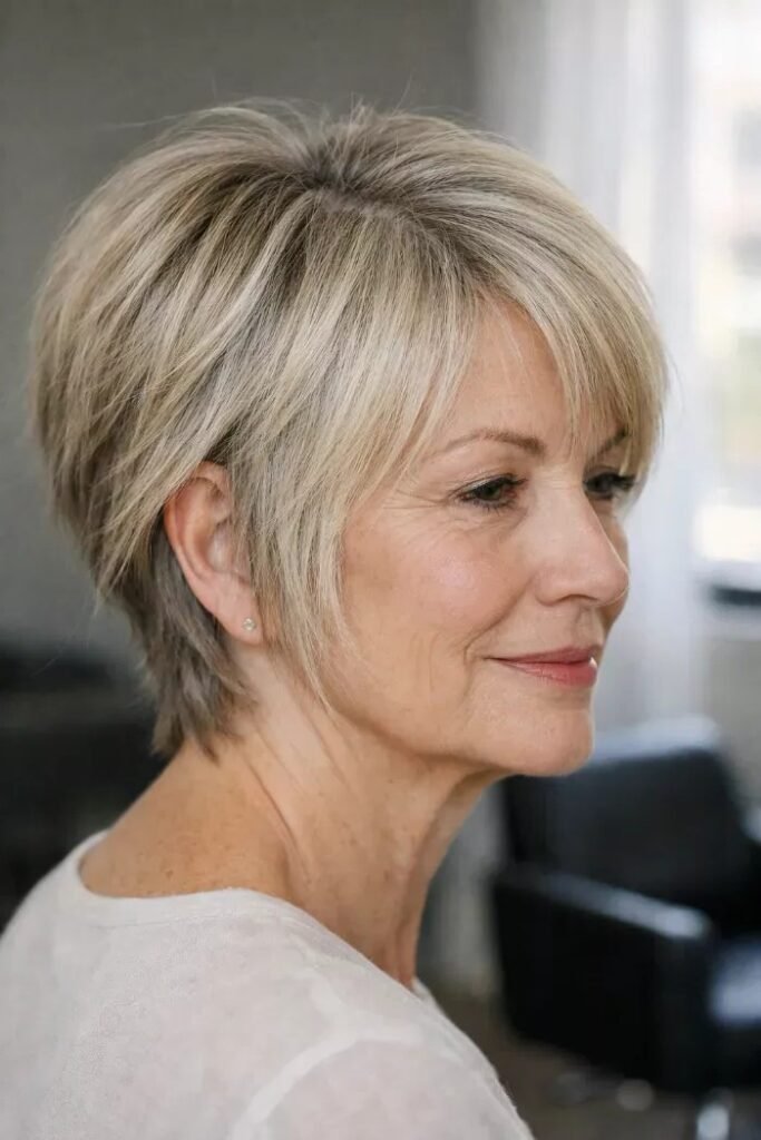 Graduated Pixie-Bob with Tapered Nape and Side Fringe