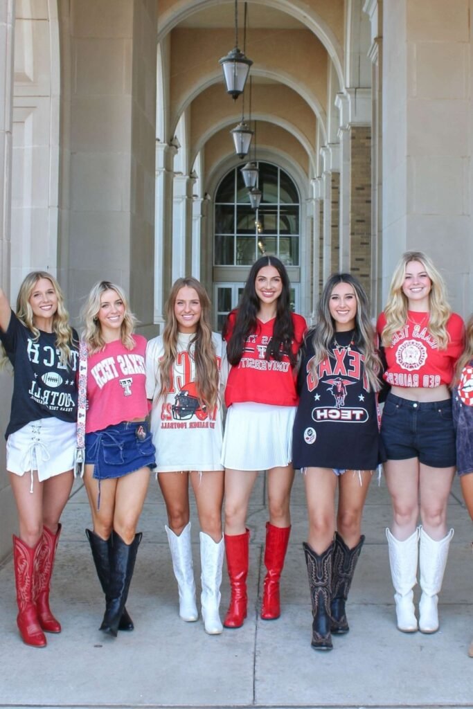 Graphic T Shirt + Sweater + Skirt + Shorts + Western Boots