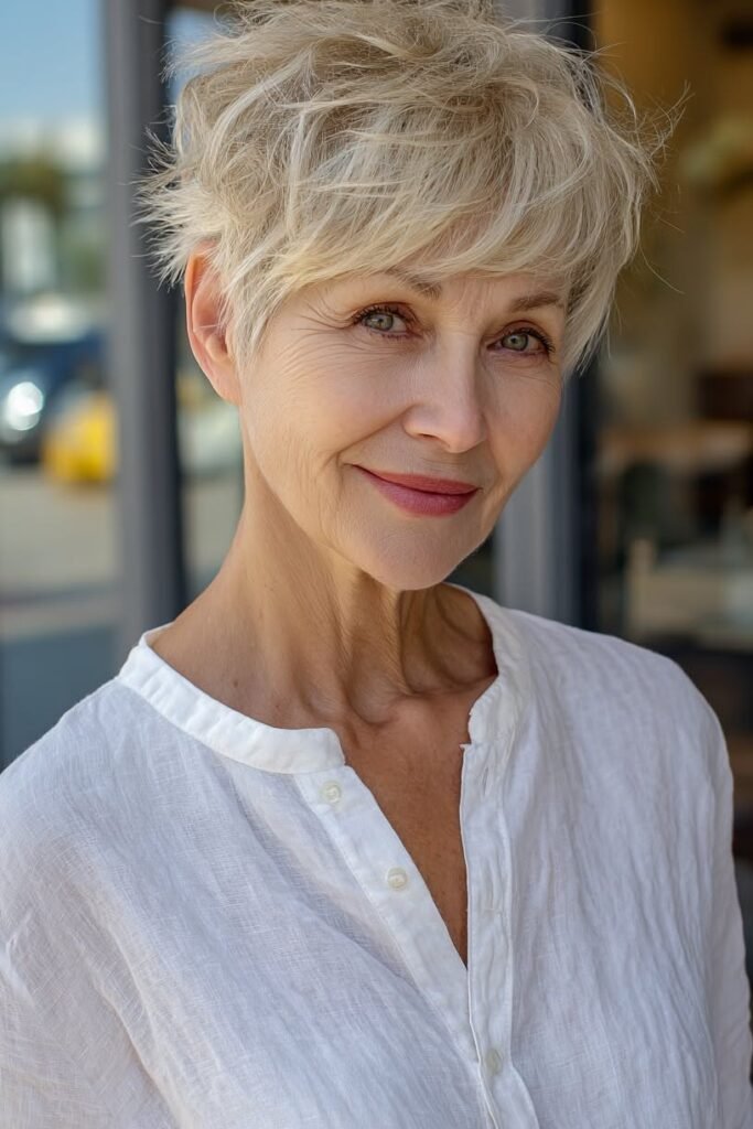 Messy Cropped Pixie with Soft Spiked Texture
