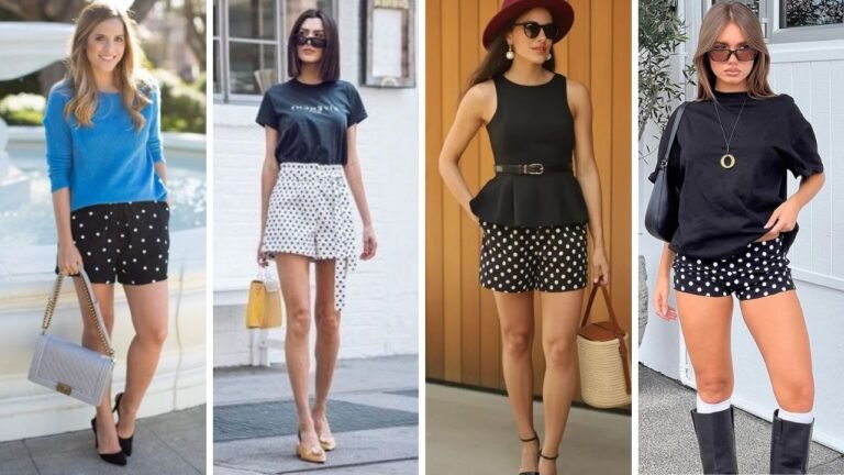 20 Polka Dot Shorts Outfit Ideas for Hot Summer Days