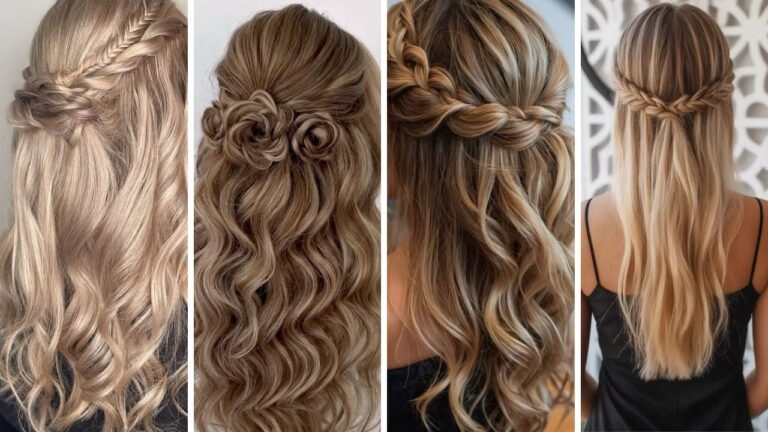 20 Beautiful Prom Hairstyles Thin Hair Half Up That Create Fullness and Romance