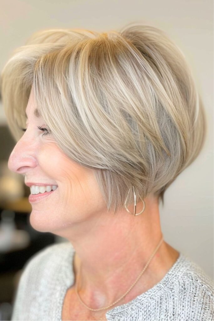 Rounded A-Line Bob with Soft Layers