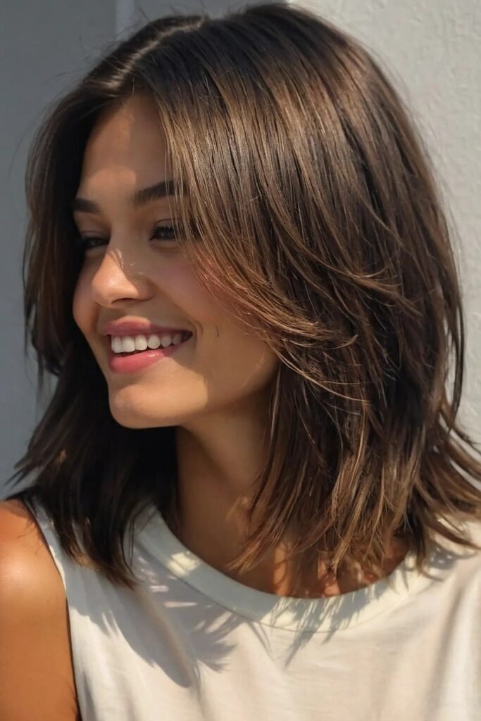Shaggy Layered Cut with Choppy Ends