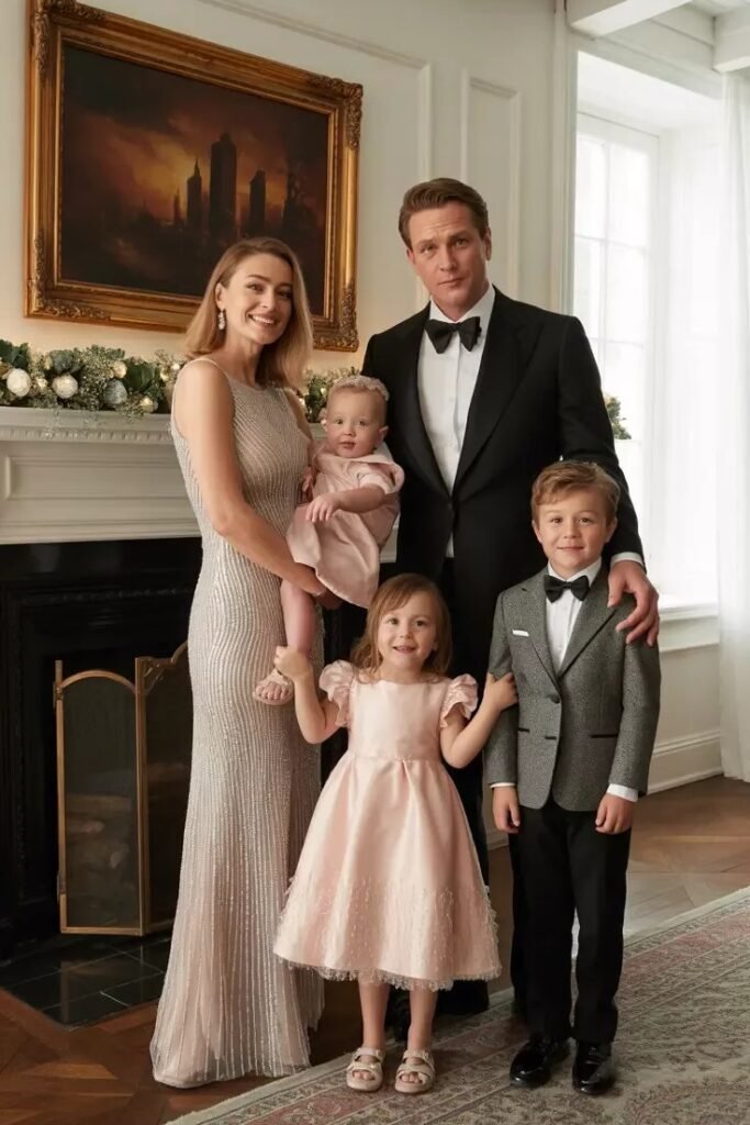 Shimmering Maxi Dress + Black Tuxedo + Pink Party Dress + Grey Suit