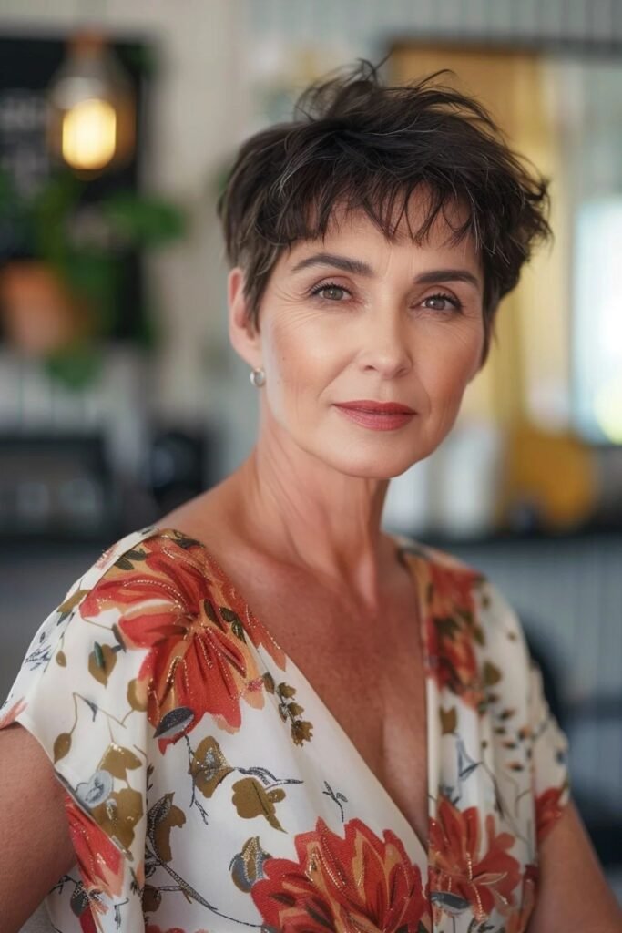 Short Choppy Pixie with Wispy Bangs