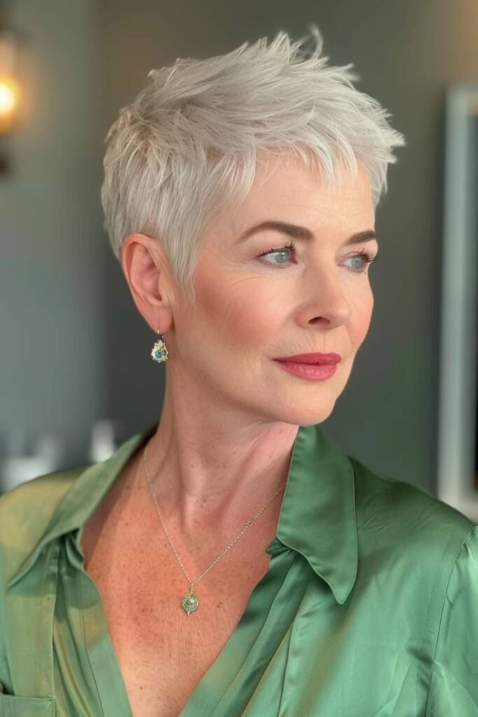 Short Cropped Pixie with Choppy Micro-Bangs