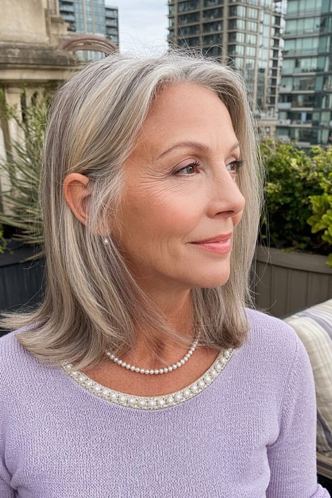 Sleek Blunt Lob with Subtle Soft Layers