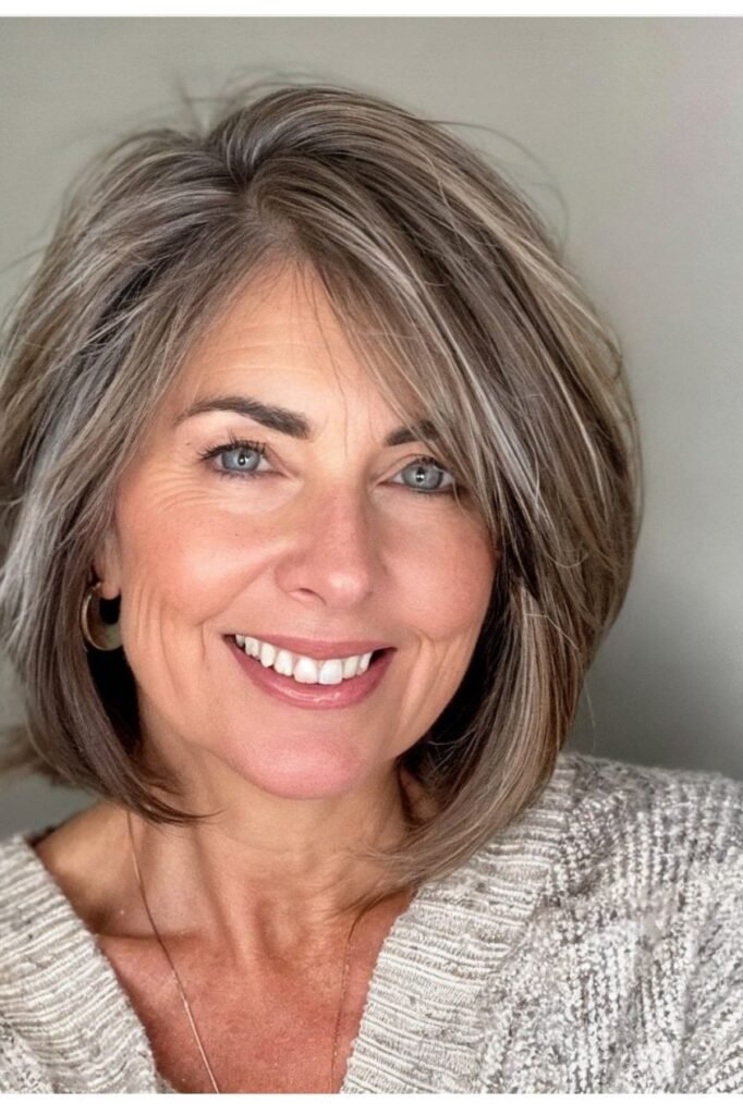 Sleek Classic Bob with Textured Low-Light Strands