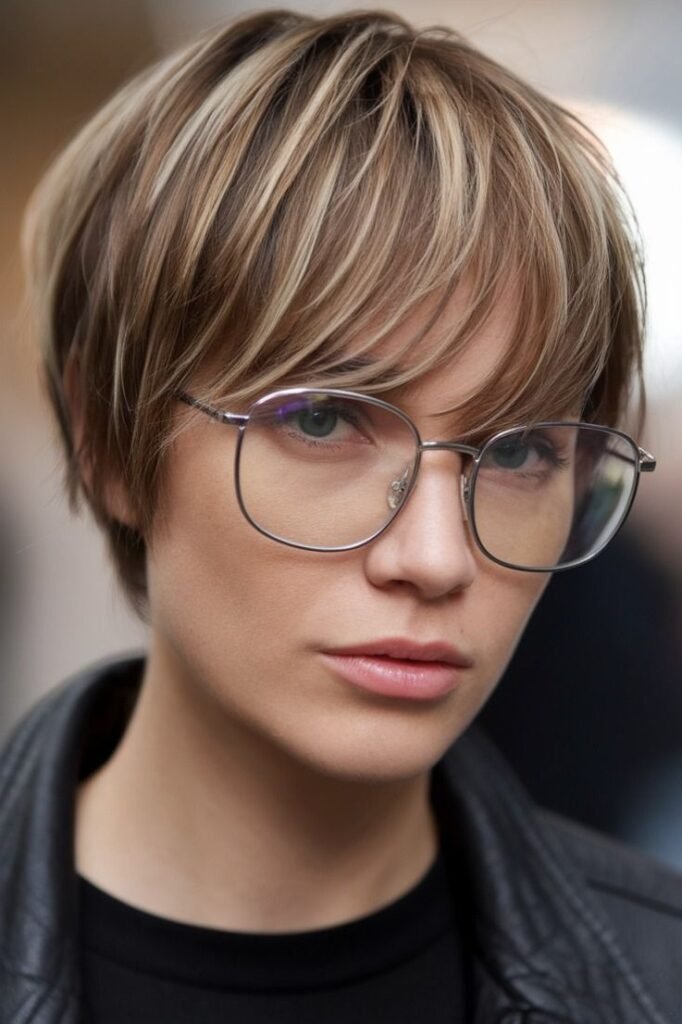 Sleek Mushroom Cut with Straight-Across Bangs