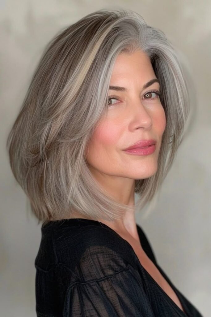 Sleek Rounded Clavicle-Length Bob with Face-Framing Layers