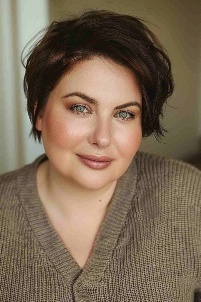 Sleek Side-Swept Pixie with Deep Part