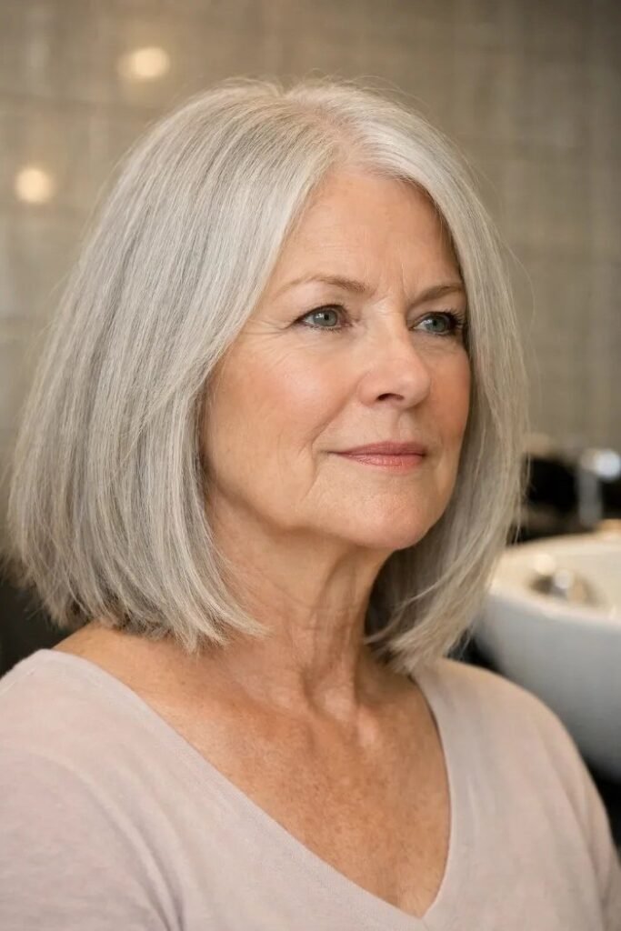 Sleek Straight Bob with Minimal Layering