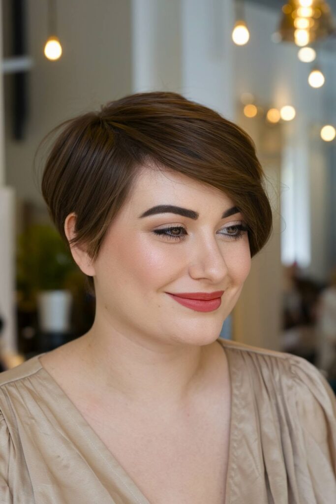 40. Smooth Classic Pixie with Gentle Side Sweep