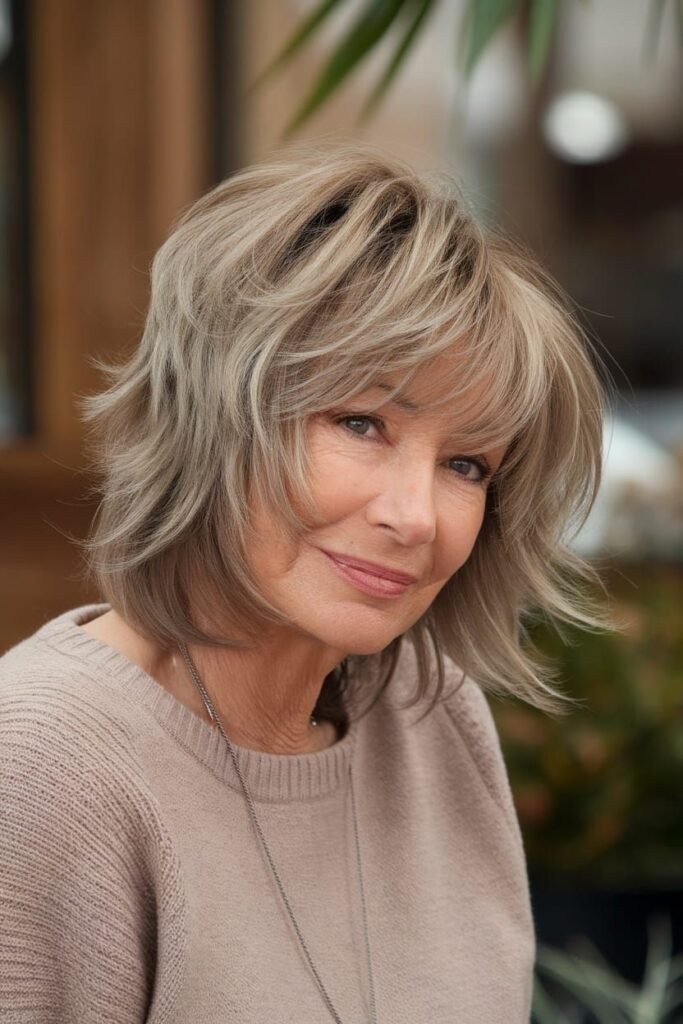 Soft Layered Lob with Rounded Fringe