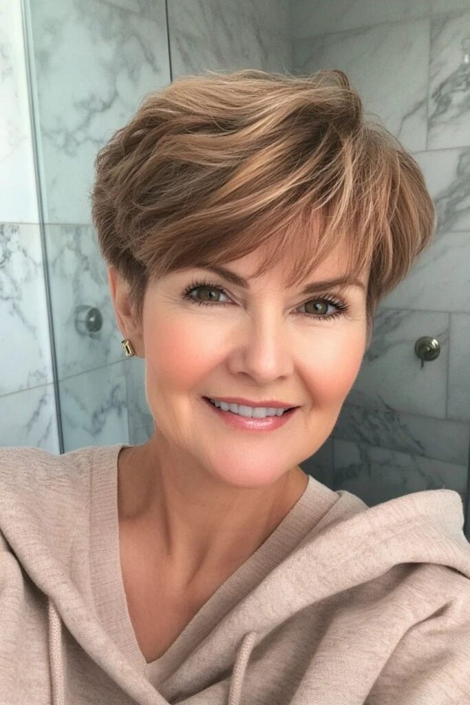 Soft Layered Pixie with Wispy Fringe