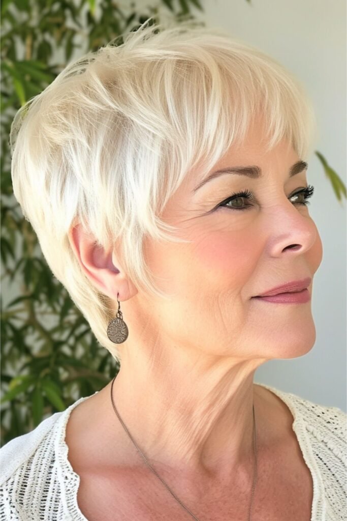 Soft Voluminous Pixie with Tapered Sides